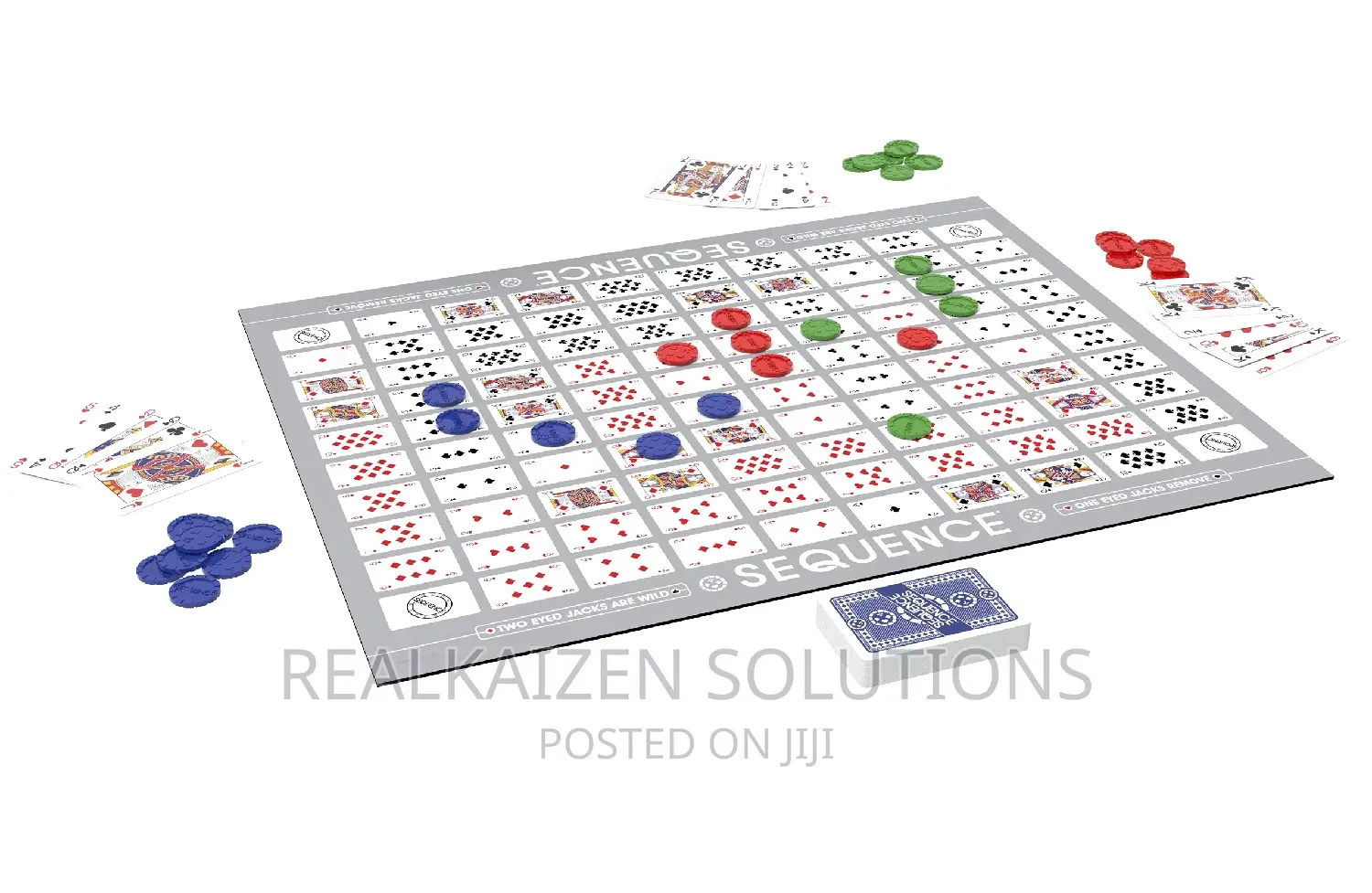 SEQUENCE Classic Big Strategic Fun Game Board Adults Kids