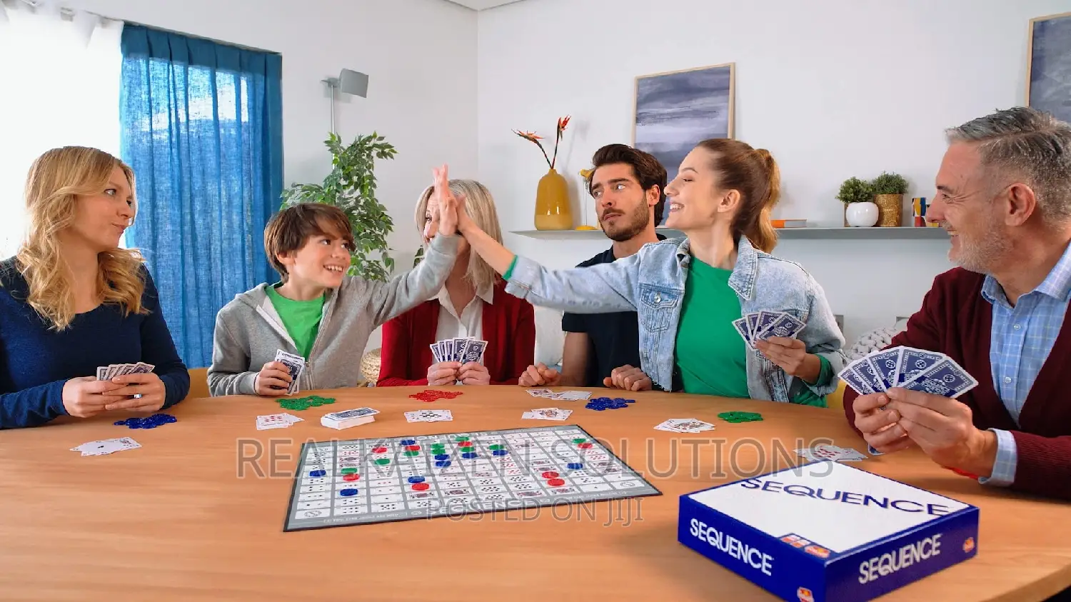 SEQUENCE Classic Big Strategic Fun Game Board Adults Kids
