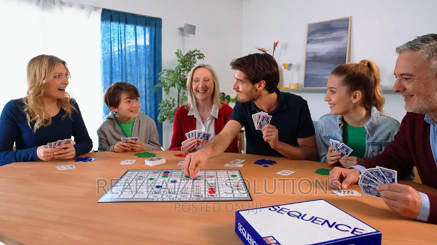 SEQUENCE Classic Big Strategic Fun Game Board Adults Kids