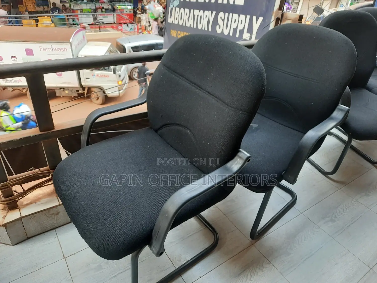 Static Office Chairs, 2 Pieces