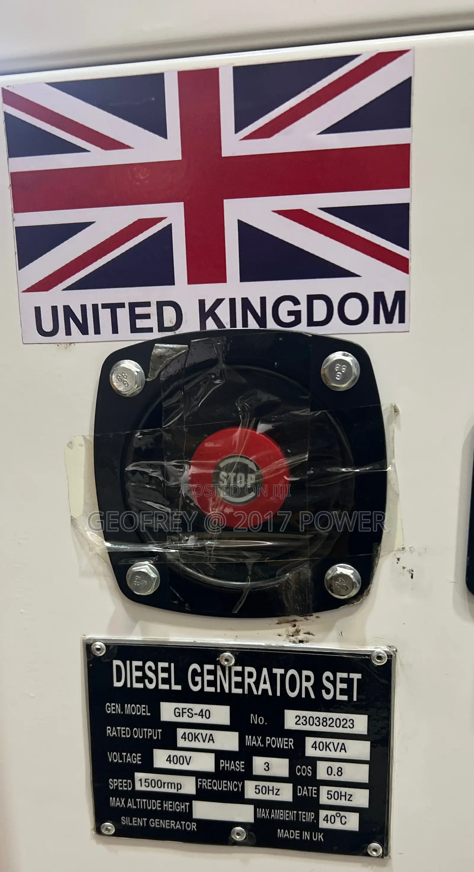 40kva Eurostar Diesel Generator Super Silent Warer Cooled