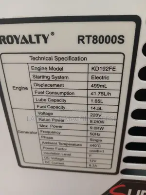 Diesel Generator Royalty Japan 9KV