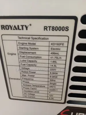 Diesel Generator Royalty Japan 9KV