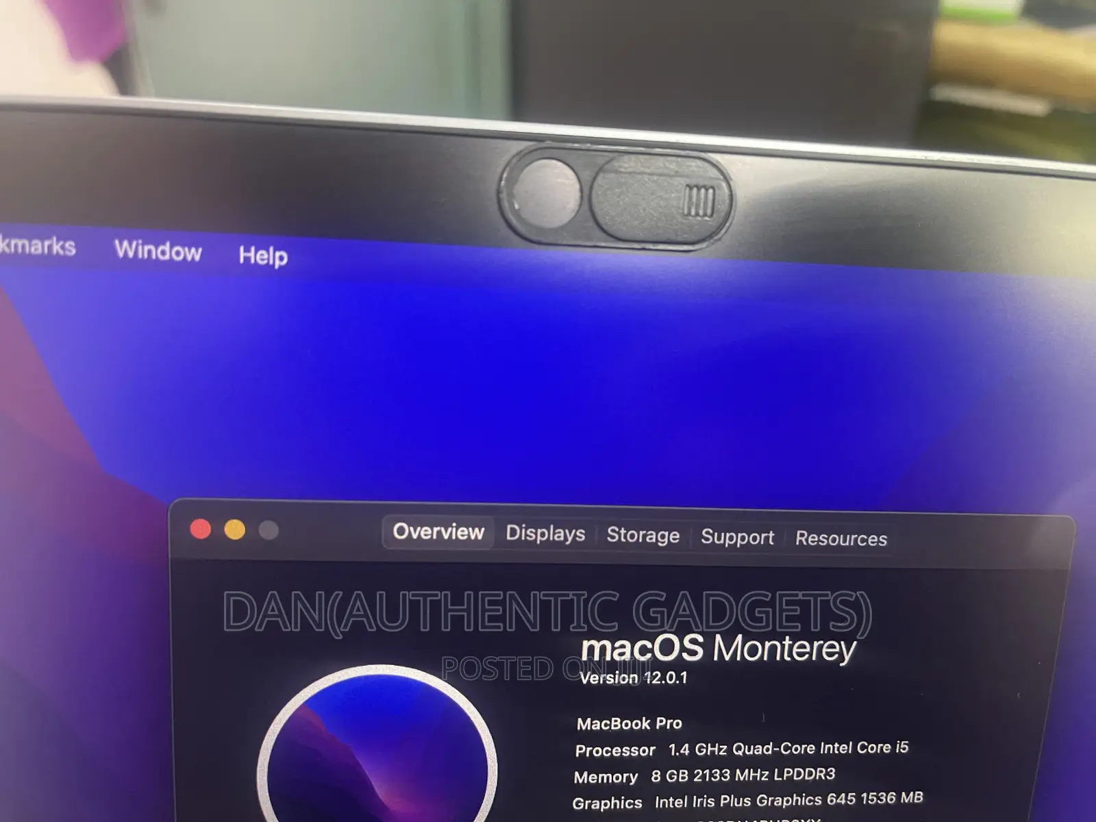 Laptop Apple MacBook Pro 2020 256GB Intel Core I5 SSD 256GB