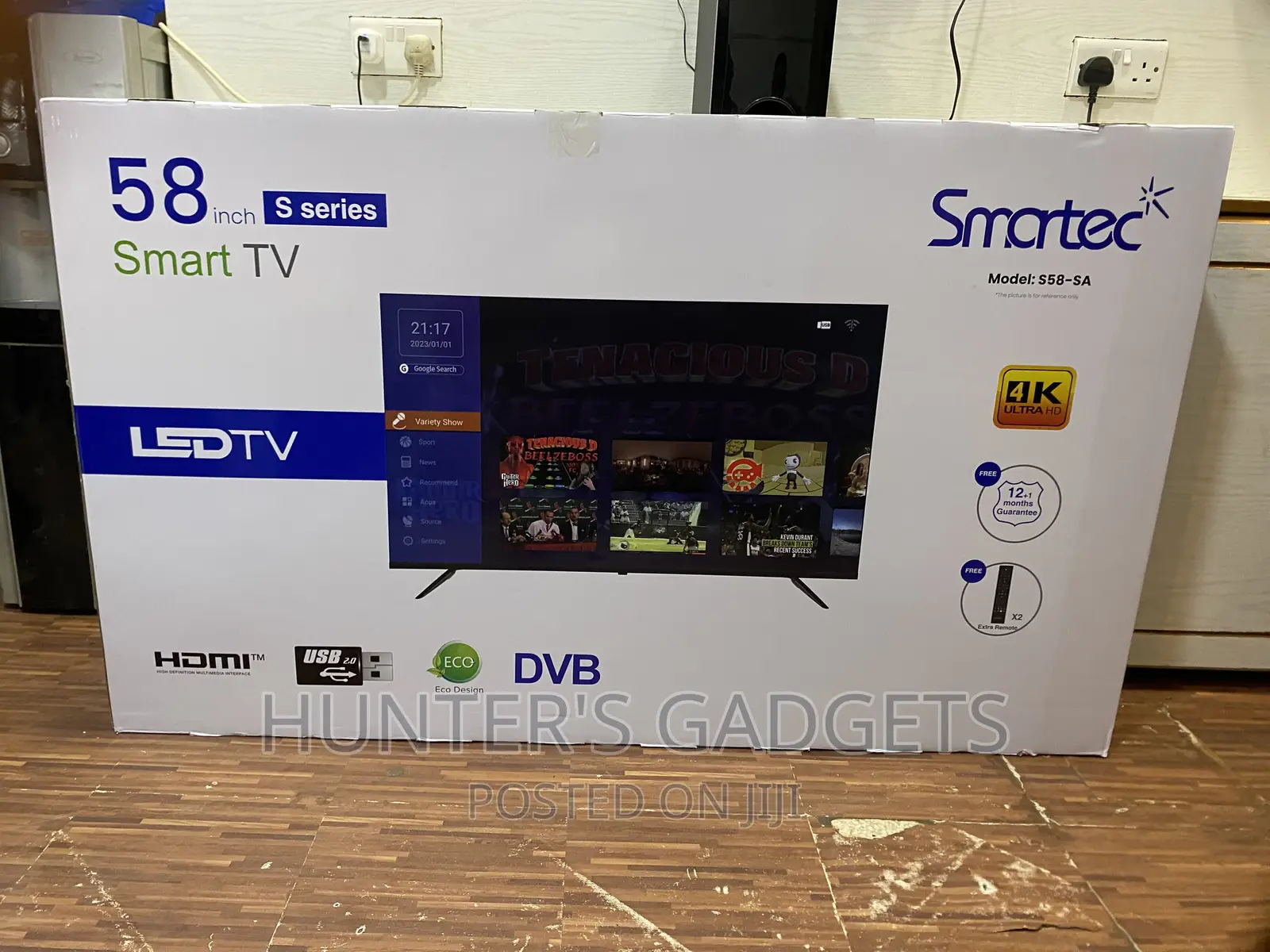 Brand New Smartec 58 Inches Smart Uhd Frameless Digital