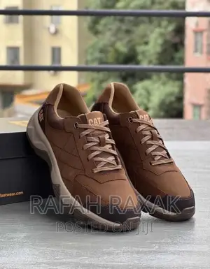 Original Men’S Brown CAT Leather Sneakers