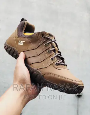 Original Brown Men’S Caterpillar Leather Sneakers