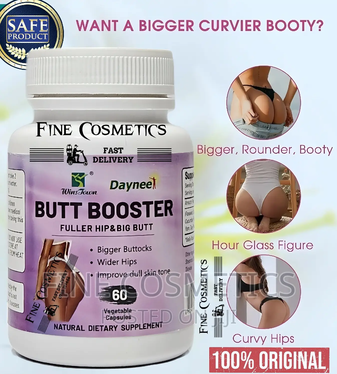 BUTT BOOSTER TABLETS |Hips and Buttock Enlargement 60tablets