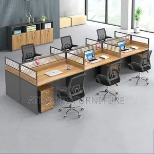 Six Seater Workstation With Chairs