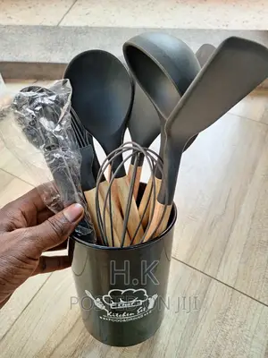 12pc Silicone Kitchen Utensil ( Wooden Handles Non Sticky)