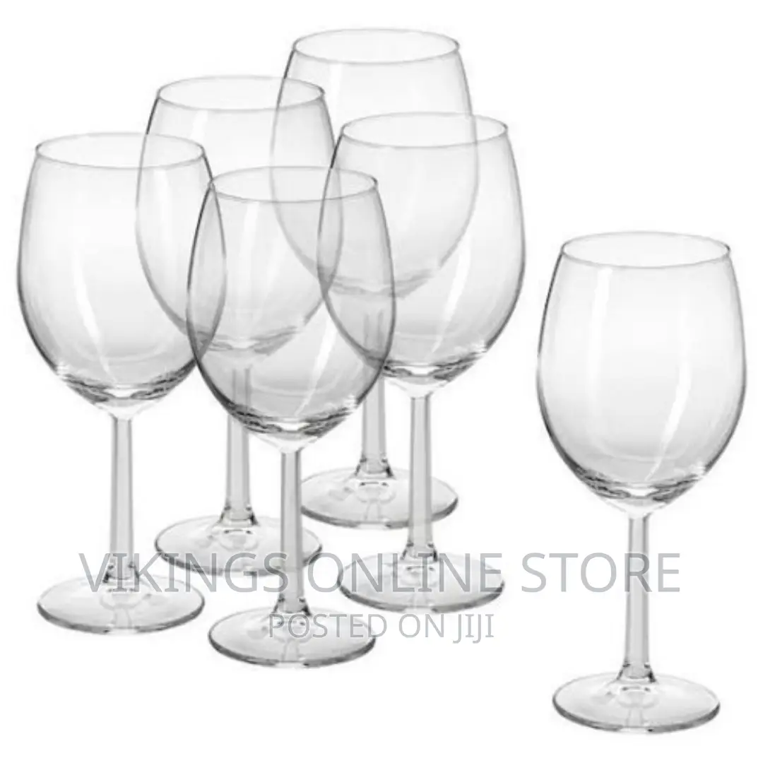 General 6 Pieces Red Wine Glasses - Transparent