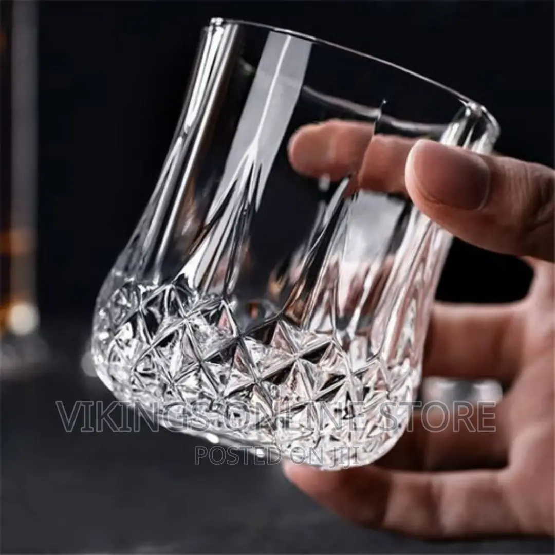 Set of 6 Crystal Classical Whiskey Glasses - Clear