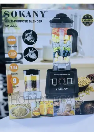 Sokany Commercial Blender Heavy Duty Ice Crusher 2 Litres