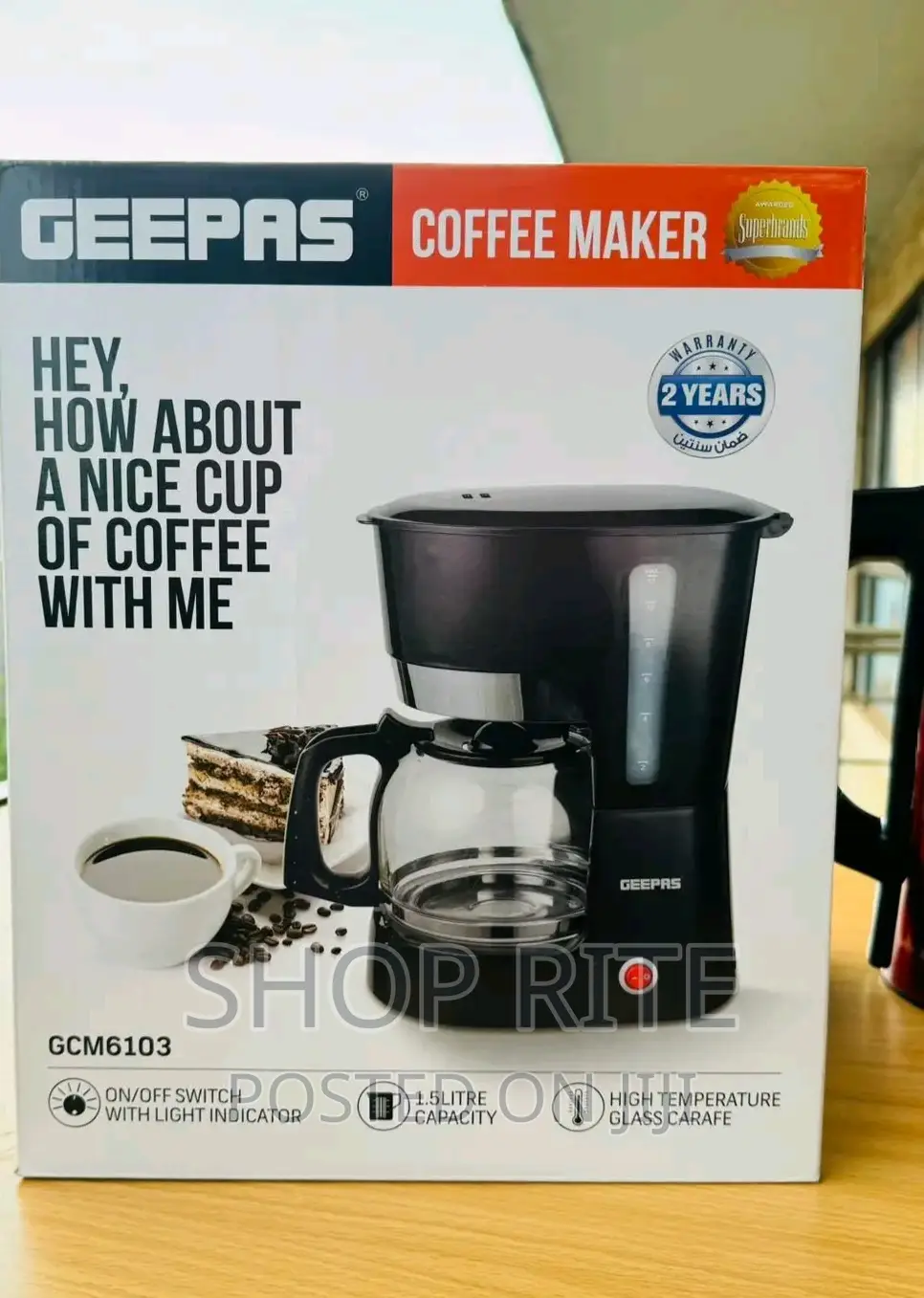 Geepas Electric Coffee Maker's Automatic
