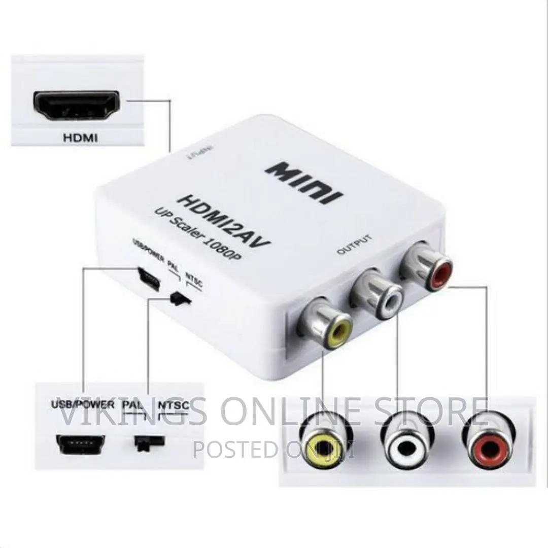 HDMI TO AV Scaler Adapter HD Video Composite Converter HDMI