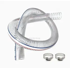 Steel Wire Suction Pipe PVC Vinyl Tubing Flexible 4 Inch