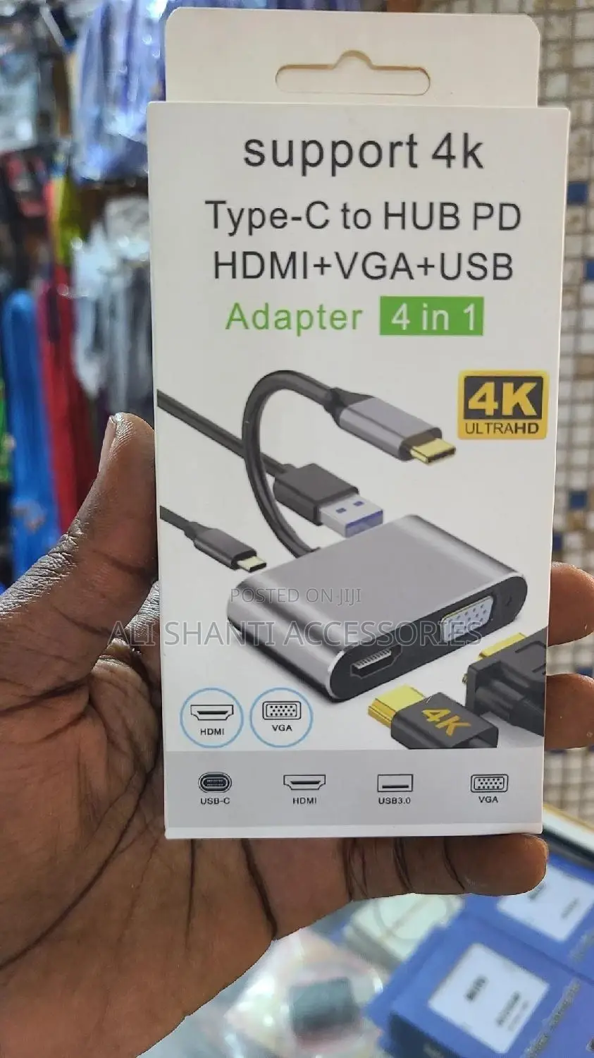 Type-C to Hub Pd Hdmi+Vga+Usb
