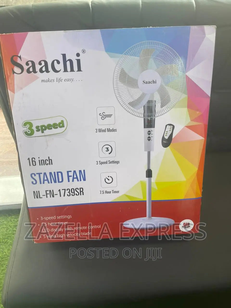 Saachi 16"Stand Fan With Remote