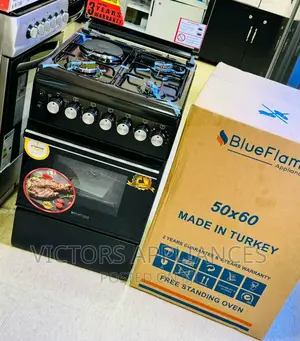 Blueflame Cooker 3gas and 1electric 50x60cm Black