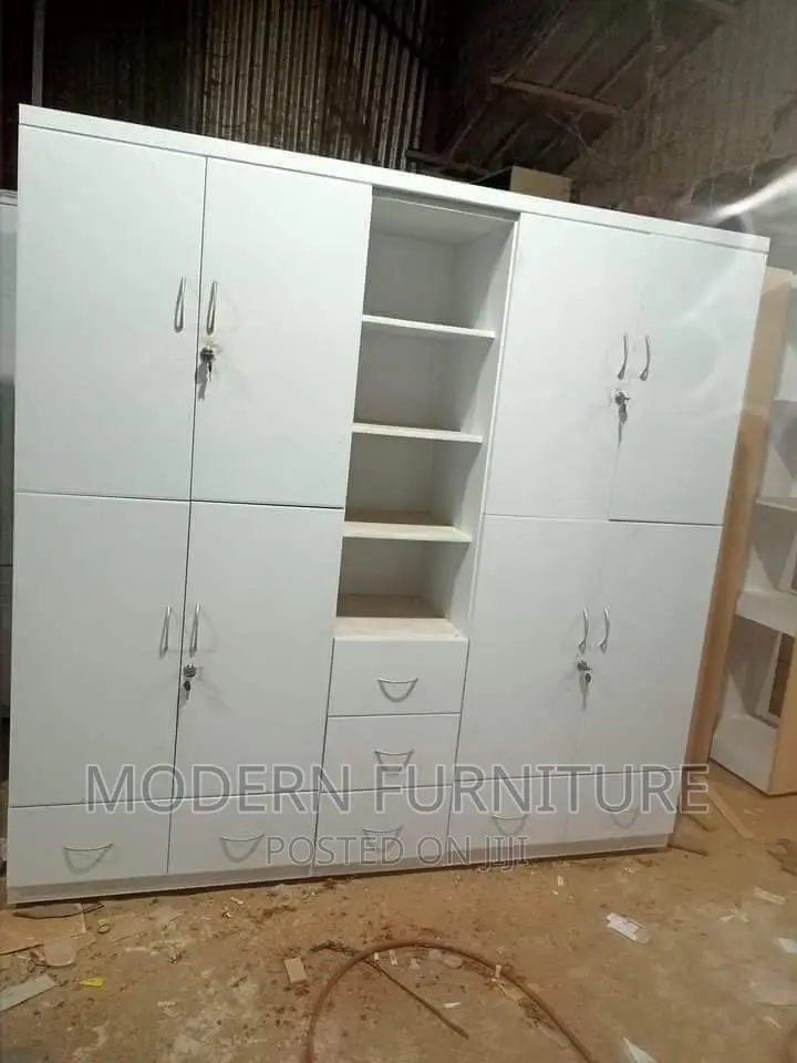 White Wooden Wardrobe Call Us On