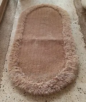 Oval Door Mat / Bedside Rug Brown