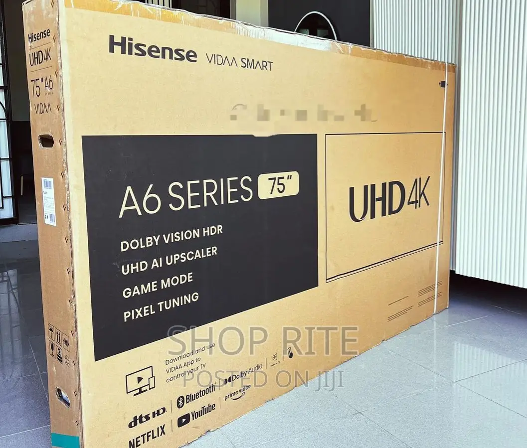 Hisense 75inches Smart Uhd TVS Authentic A6 Series
