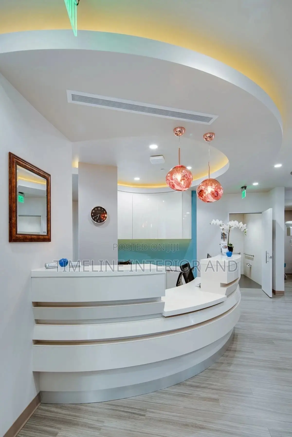 Reception Executives Gypsum Ceiling.