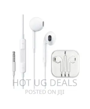 3.5mm Handsfree Wired Earphones Earbuds With Mic - White