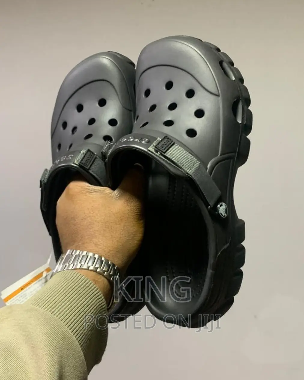 Leather New Crocs. Black and Brown