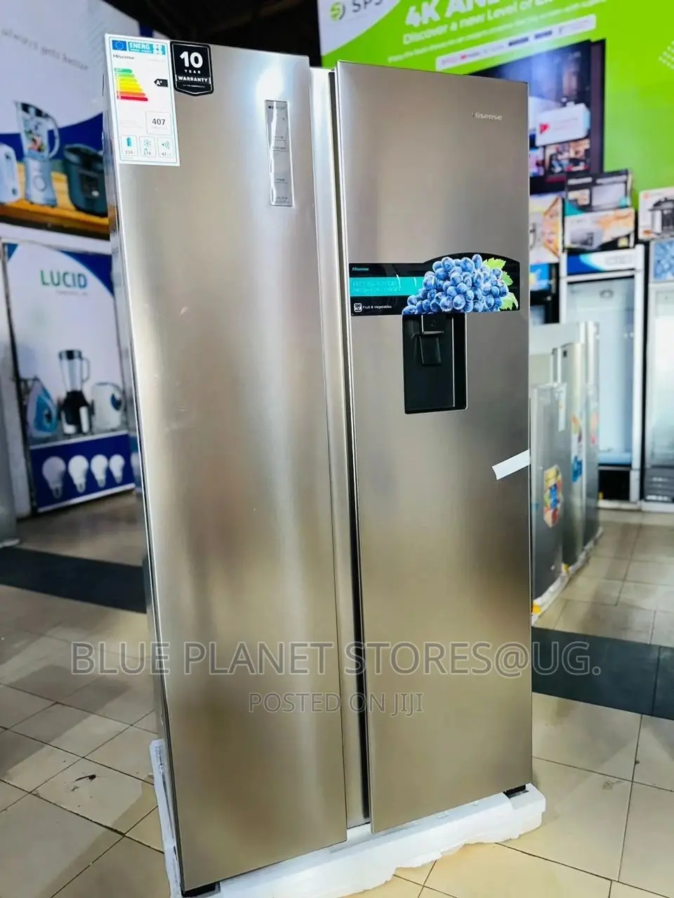 HISENSE 670L Side by Side Door Refrigerator With a Dispenser