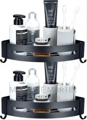 Self-Adhesive Metal Bathroom Kitchen Corner Rack Storage