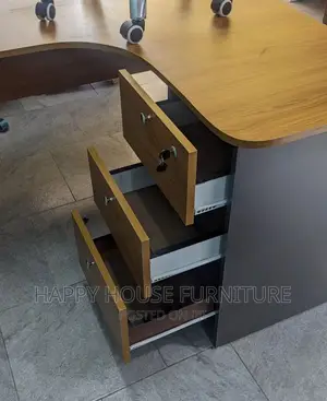 Curved Office Desk With Chair