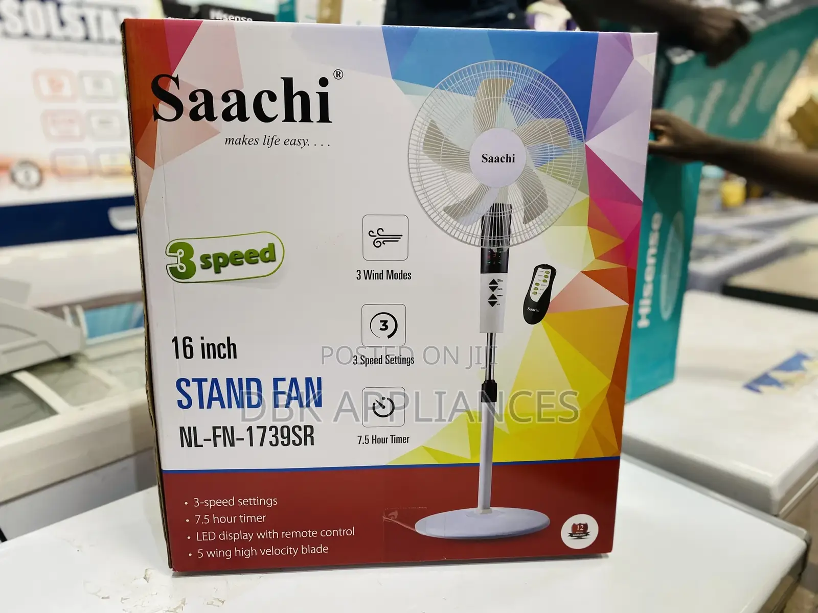 Saachi Floor Stand Fans With Remote Available Original