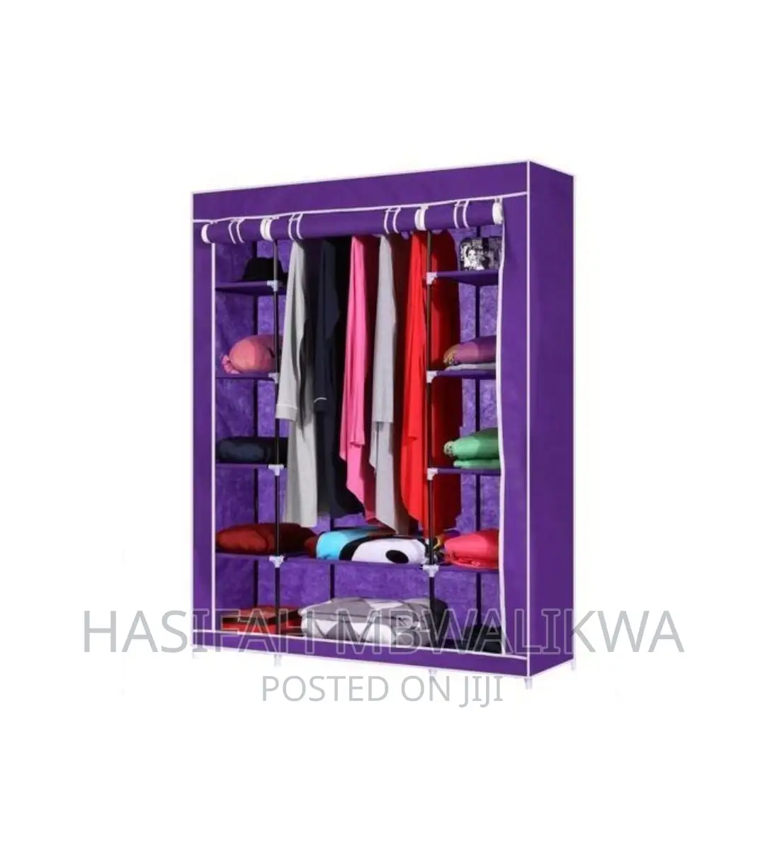 3 Column Wooden Cloths Wardrobe / Closet