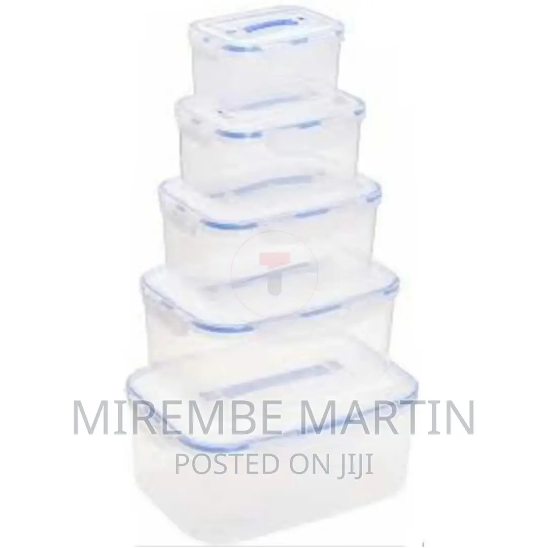 5 Piece Airtight Food Storage Containers Tins