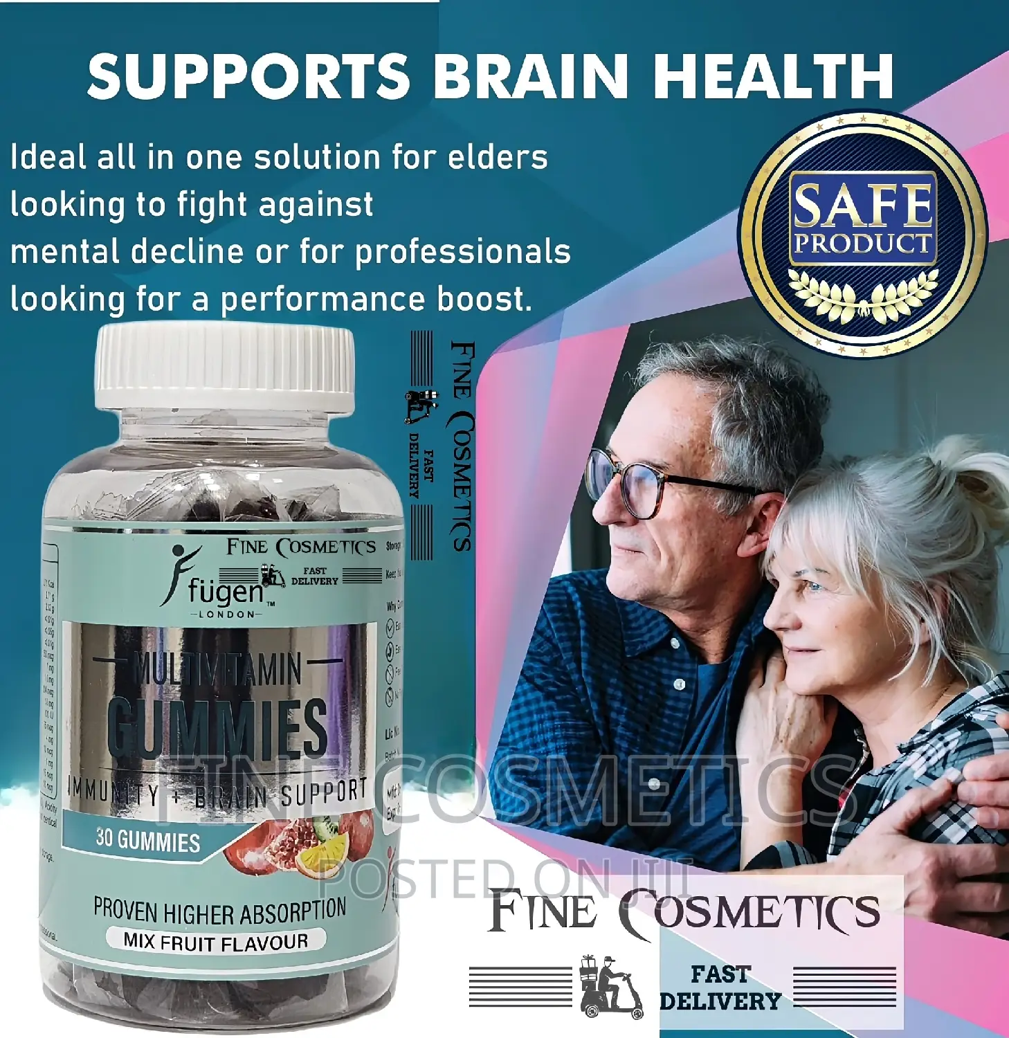 BRAIN BOOSTER GUMMIES Multivitamin Immune/Memory Los Support