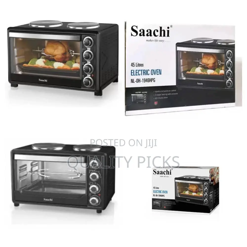 Electric Saachi Oven With Double Hot Plate