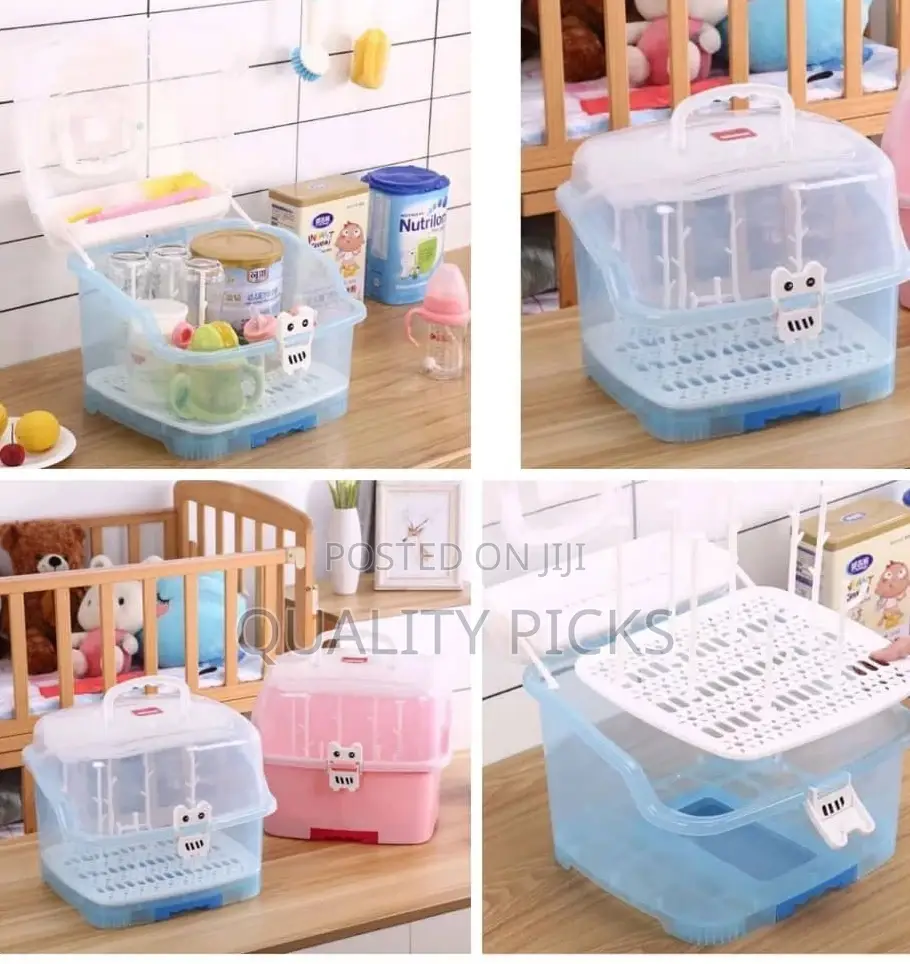 Kids Plastic Bottle Dry Rack Organizer