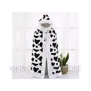Baby Shawl Receiver Blanket – White Animal Print