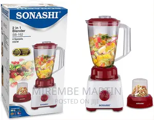 2 in 1 Blender, 500W SB-162 – White/Red