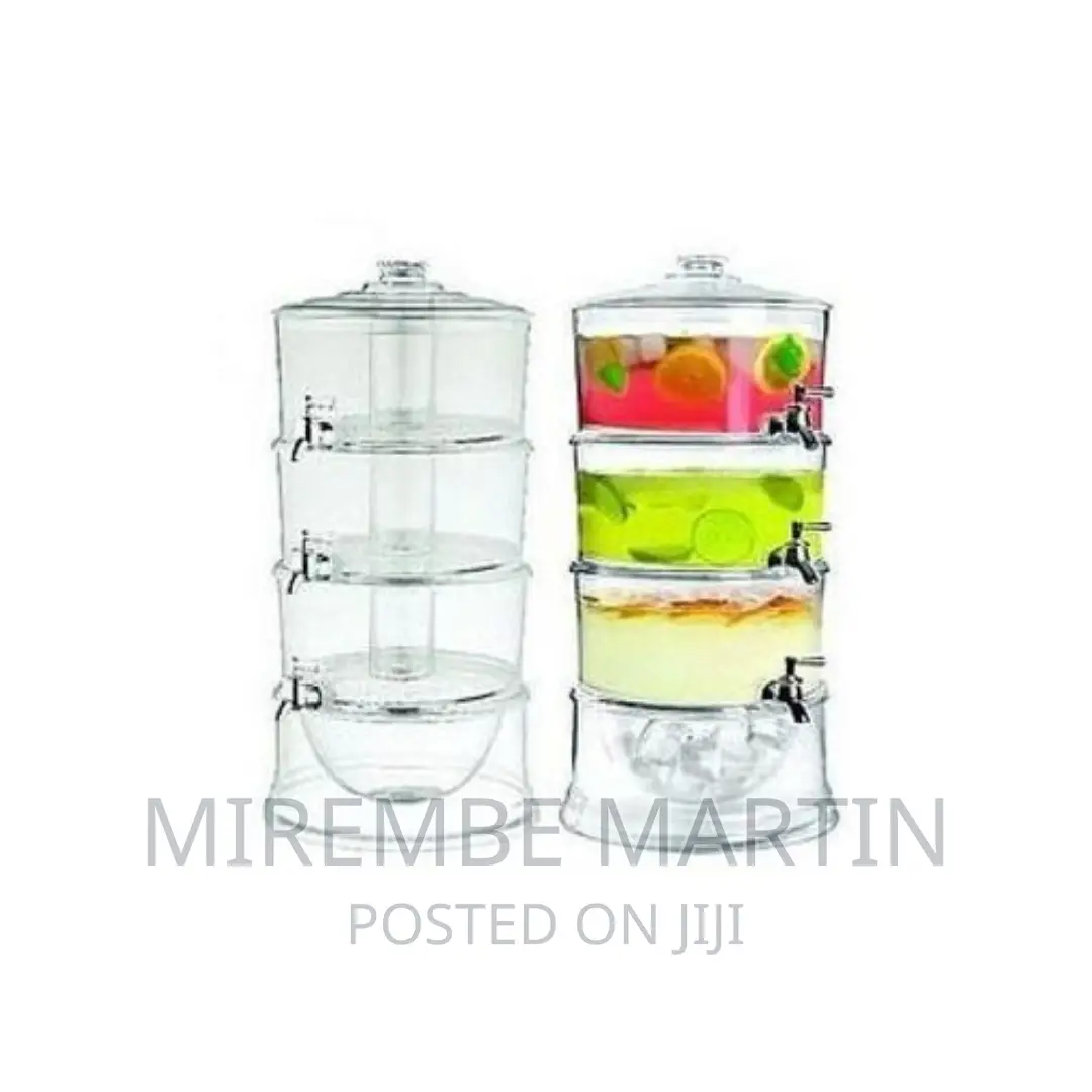 Acrylic 3-Tier Water, Juice Drink Dispenser