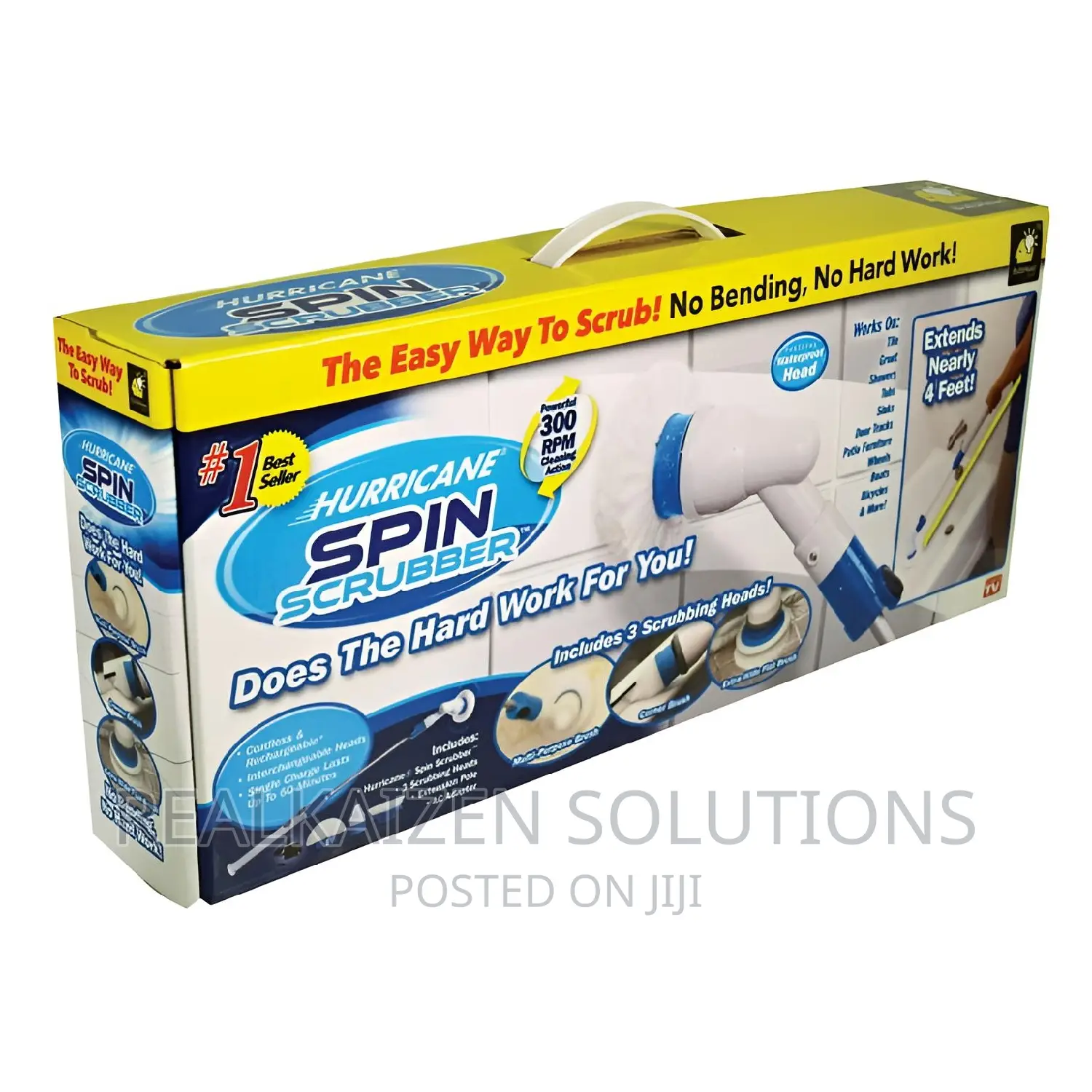 HURRICANE Rechargeable Extendable Tile | Sink Spin Scrubber