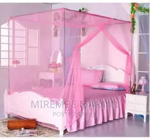 Steel Flat Topped Luxury Mosquito Net With Stands –
