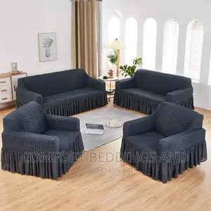 Turkish Sofa Covers 3:3:1:1 Dark Gray 8 Seaters