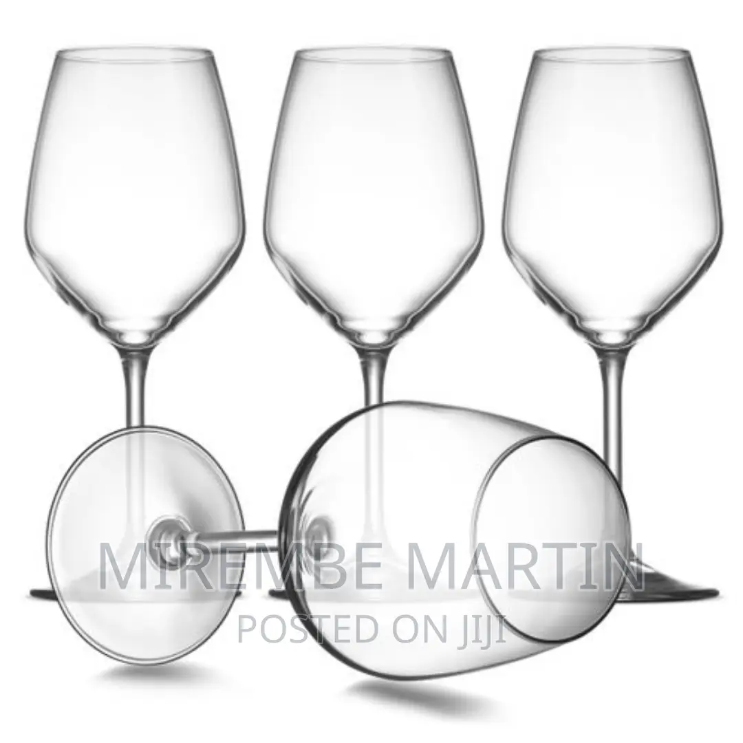 Diamond Stem Wine Glasses- 6 Pieces,Colorless