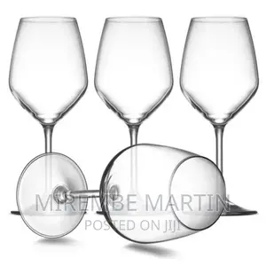 Diamond Stem Wine Glasses- 6 Pieces,Colorless