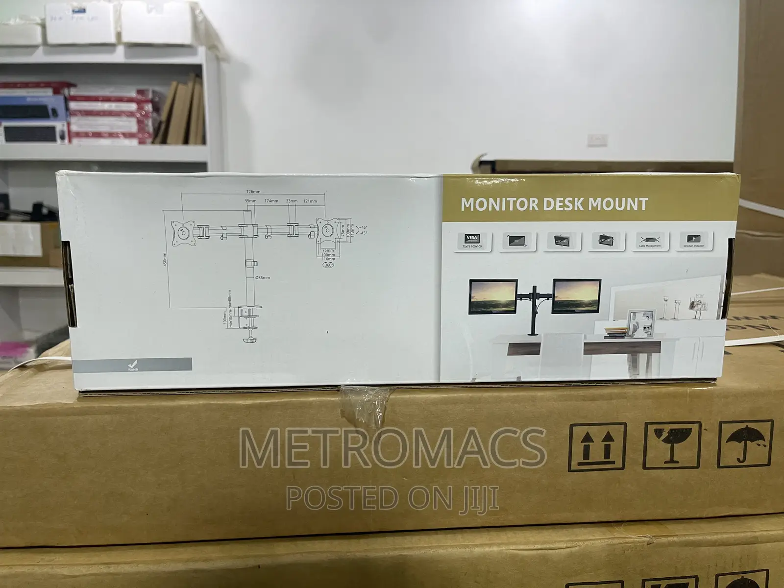 Home Tech Dual Monitor Desk Mount