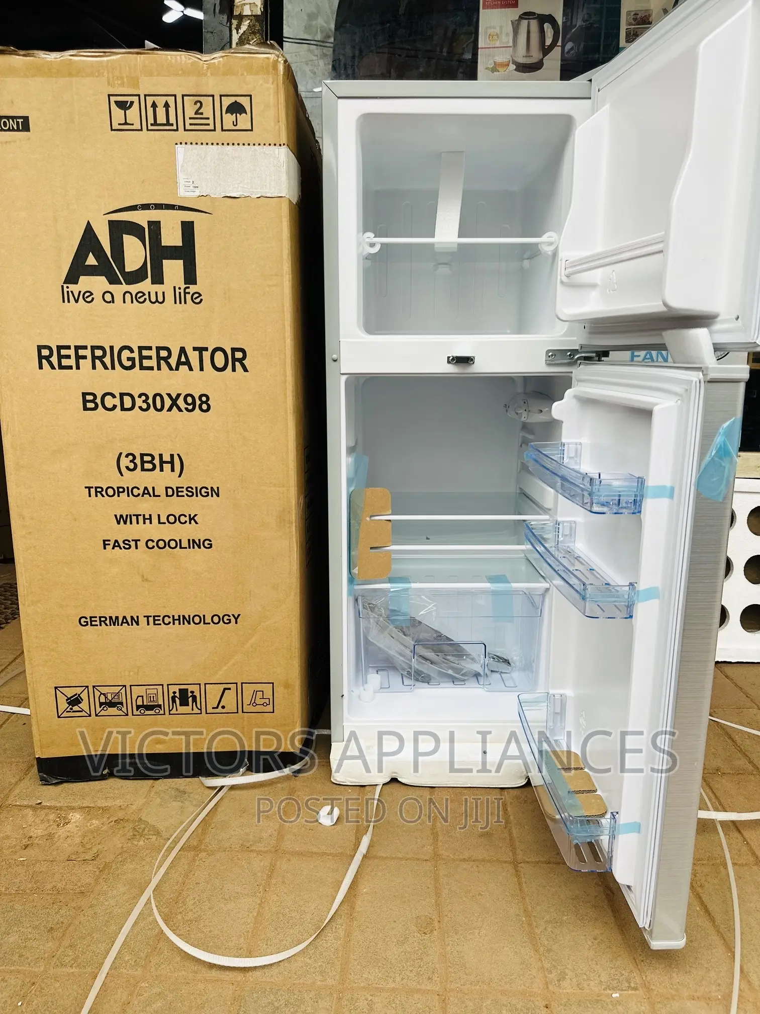 ADH 138L Double Door Refrigerator