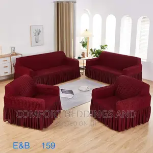 Turkish Sofa Covers 3:3:1:1 Maroon 8 Seaters