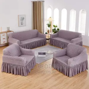 Turkish Sofa Covers 3:2:1:1 Light Gray 7 Seaters